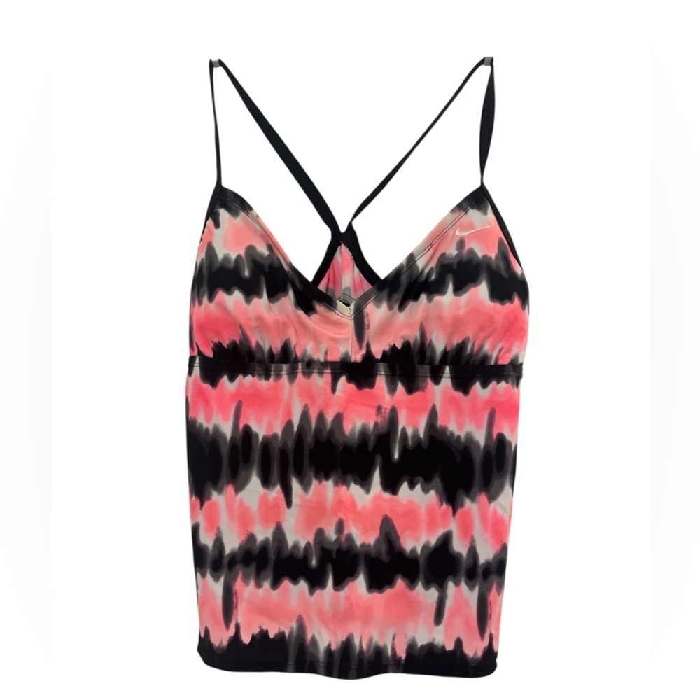 Nike Pink and Black swim top size 12